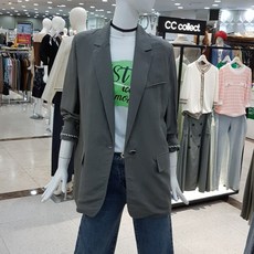 씨씨콜렉트 기본핏 싱글버튼재킷(C202MSF042/카키)(3033254) 백화점