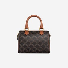 [정품아닐시3배보상] 셀린느 스몰 보스턴 퀴르 트리옹프 트리옹프 캔버스 카프스킨 탄 Celine Small Boston Cuir