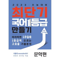 최단기 국어 1등급 만들기 문학편 : 2023 수능대비 따라하면 1주일에 1등급씩 오르는 고효율 기출분석, 수능의기술