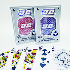 1번 NEW JJ빅넘버홀덤카드(낱개1개) 텍사스홀덤 제이제이 점보카드 엠보싱카드(58X88mm) Jumbo cards, JJ점보카드-레드red