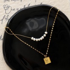 진주이니셜목걸이
