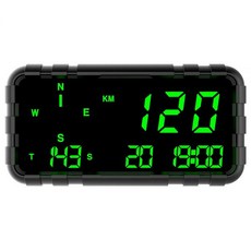 C3012 HUD 속도계 오도미터 컴퍼스 헤드업 디스플레이 GPS 디지털 모든 자동차 트럭 버스 차량을 위한 범용 빅 폰트, 1개