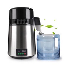 급수 증류기 750W 조리대 급수기 가정용 스테인리스 스틸 304대 4L1.06갤런 용량 개인 맞춤형 온도시간 및 원터치 스위치, Silver