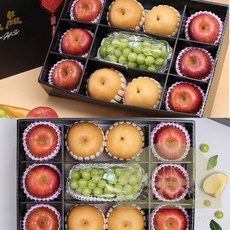 지니셀 설날 명품 과일 혼합 선물세트 초록자연 2호 사과6 배4 샤인머스켓1 명절혼합과일, 1개