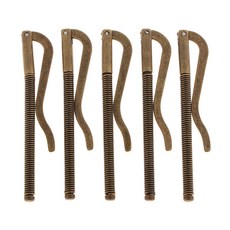 QDY 5Pcs 빈티지 청동 금속 Bifold 머니 클립 홀더 바 지갑 부품 교체