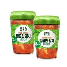 풀무원 젓갈을 넣지않은 깔끔한 비건 썰어담은김치, 400g, 2개