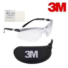 3M 보안경 BX Gray Frame 11380+보안경 케이스+안경테소독용 알콜솜 2매, 1세트