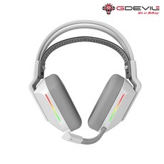 지데빌 GDEVIL G737 TUNE PRO 블루투스 무선 헤드셋 (화이트) 유선 무선 PC 게이밍 헤드셋 C타입충전, 1