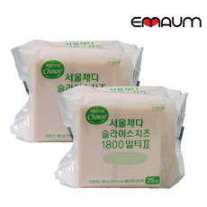 서울우유 체다 슬라이스치즈 멀티II 50매, 450g, 2개