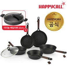 해피콜 누아르 IH 프라이팬 6종 세트 + 32cm 패밀리팬, 단품