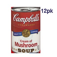 캠벨스 머쉬룸 버섯 크림 스프 305 g 12입 Campbell's Cream of Mushroom Soup 10.75oz, 12개, 305g