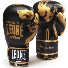 이탈리아 LEONE 1947 리오네 레오네 무에타이 복싱 가죽 글러브 블랙