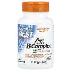 Doctor's Best Quatrefolic 함유 완전 활성 B 복합체 베지 캡슐 30정, Doctor's Best Quatrefolic ..., 1개