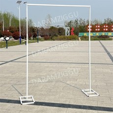 포토월 거치대 스탠드 포토존 현수막 지지대 접이식 무대 대형, 3m x 3m 흰색 개폐식