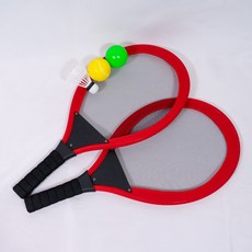 파블레 빅민턴 대왕 배드민턴 라켓 셔틀콕 고무공 세트 57cm, 그린