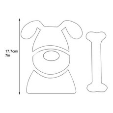 충성도 강아지 템플릿 세트 2D 아크릴 퀼트 템플릿 패턴 크리에이티브 DIY 바느질 퀼트 뜨개질 스텐실 패턴 제작, 1) 7 inches - 옷본패턴