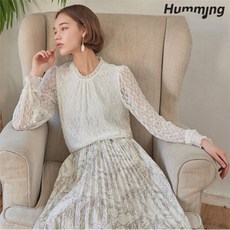 에레디타 시스루 레이어드 티블라우스 아이보리