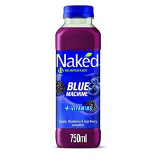 Naked 네이키드 영국 블루 머신 사과 블루베리 앤 고지베리 스무디 750ml 4팩