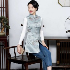 당나라 조끼 여성용 중국 조끼 중년 한푸 중국식 옷