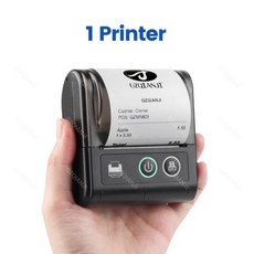 휴대폰용 미니 휴대용 열전사 프린터 IOS 안드로이드 컴퓨터용 USB 블루투스 빌 티켓 중소 기업 임프레소라 58mm, 2) Black - 미국 플러그