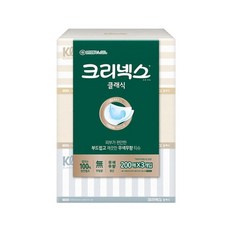 유한킴벌리 크리넥스 미용티슈 콤비 200매 3입 각티슈 곽티슈 뽑아쓰는 휴지, 3개