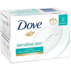 Dove Sensitive Skin 무향 저자 극성 미용 바 4 온스 2 개, 단일상품