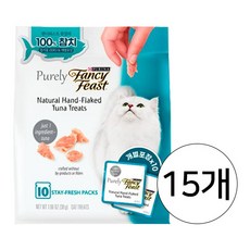  퓨리나 팬시피스트 퓨얼리 프리미엄 내추럴 고양이 간식, 15개, 30g, 참치 