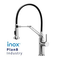 아이녹스 주방 무광 SUS304 원홀 코브라 싱크대 수전 JT-B150 니켈블랙, 1개