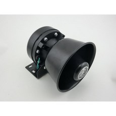 자동차 경고 블랙 프론트 스피커 200W300W400W600W 수정 12V24V 범용, 단일 스피커, 만능인, 300와트 라운드 혼, 1개