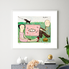[그림닷컴] A Picnic (85 Editions) 에바알머슨 판화, 그림만주문(액자X)