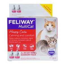 펠리웨이 클래식 멀티캣 옵티멈 디퓨져 리필 2 Pack 고양이 진정 합사용, 펠리웨이 멀티캣 2 Pack 번들