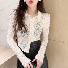 레이스펀칭블라우스