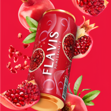 Plavis лимонад со вкусом граната, безалкогольный, 450 мл