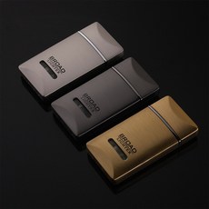 특이한 신기한 라이터 토치 터보 방풍 시가 파이프 초박형 컴팩트 메탈 스트라이프 제트 스트레이트 화재 부탄 담배 포켓, 1개