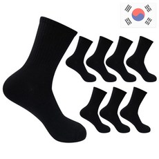 비바슈슈 남성용 쫀쫀하고 목이 긴 무지 장목 양말 8켤례 (250~270mm)