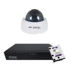 이지피스 QHD 400만화소 QHD4624NIR 실내돔카메라 + QHDVR-4104QS 녹화기 현장설치 및 설치자재 포함 - ahddvr