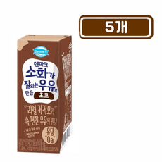 덴마크 소화가 잘되는 우유로 만든 초코우유, 5개, 190ml
