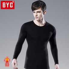 ksw17649 BYC남성 메가히트 보온 기모 U넥 긴팔 sv369 U2085-검정