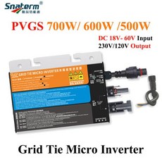 700W MPPT 태양 광 PV 그리드 타이 마이크로 인버터 PVGS 시리즈 입력 18-60VDC 출력 110V-240V 시스템 사, PVGS 500W, AC220V-240V, 1개