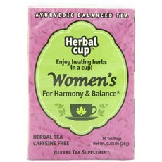 Herbal Cup Enjoy Healing 허브 In A Cup! 허브컵 아유르베다 차 유기농 하모니밸런스 무카페인 허브차 16개 1팩, 25g, 1개