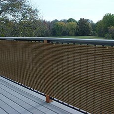 EK Sunrise&nbsp;3‘ x 239 Privacy Fence Screen Mesh for Balcony Porch Deck Out (3FT x 239FT Brown), 3FT x 239FT, Brown