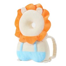 1 3T 유아 아기 머리 보호대 안전 패드 쿠션 등 부상 방지 천사 꿀벌 만화 보안 베개|Pillow|, 주황색 Lion-No Button, 1개