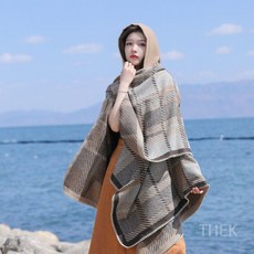 몽골판쵸 여행 망토 비키니 수영복 비치 로브 숄 가디건