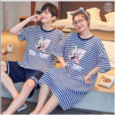 차쿠 1+1 빅사이즈 원피스 잠옷세트 커플파자마 신혼잠옷