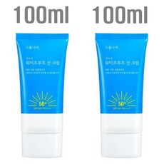 [본사정품 대용량] 식물나라 산소수 워터프루프 선크림 1+1 SPF50+ 밀착형 레포츠용 부드러운 발림 PA++++, 100ml, 1세트