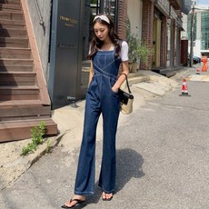 여성데님점프수트