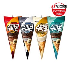 빙그레 슈퍼콘 24개 세트 / 아이스크림, 슈퍼콘 화이트헤이즐넛 초코 12+쿠앤크 12, 150ml
