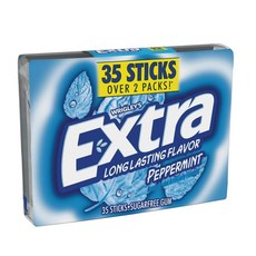 직구 WRIGLEYS EXTRA PEPPERMINT CHEWING GUM SUGAR FREE STICK RP 35 CT - 0022000020361, 상세참조, 수량