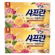 샤프란 아로마시트 섬유유연제 코튼블로썸 30매 X 2개 나우핫