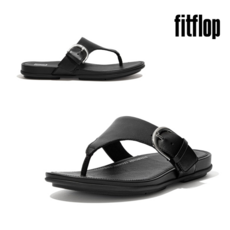 핏플랍 핏플랍 그라시에 버클 레더 토 포스트 올 블랙